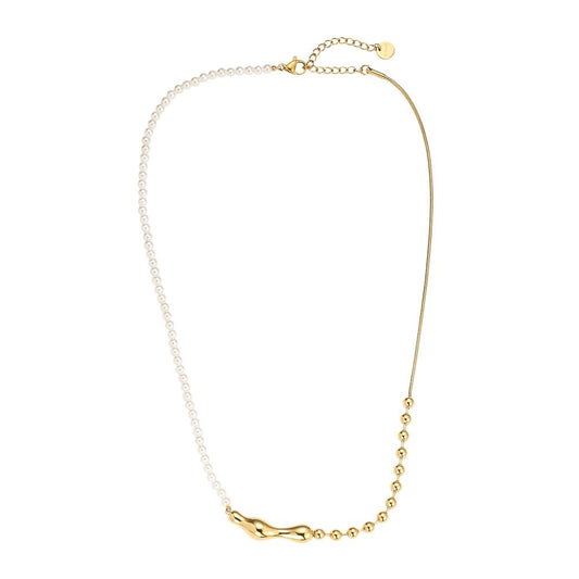 Asymetrický náhrdelník s perličkami Ciao bella