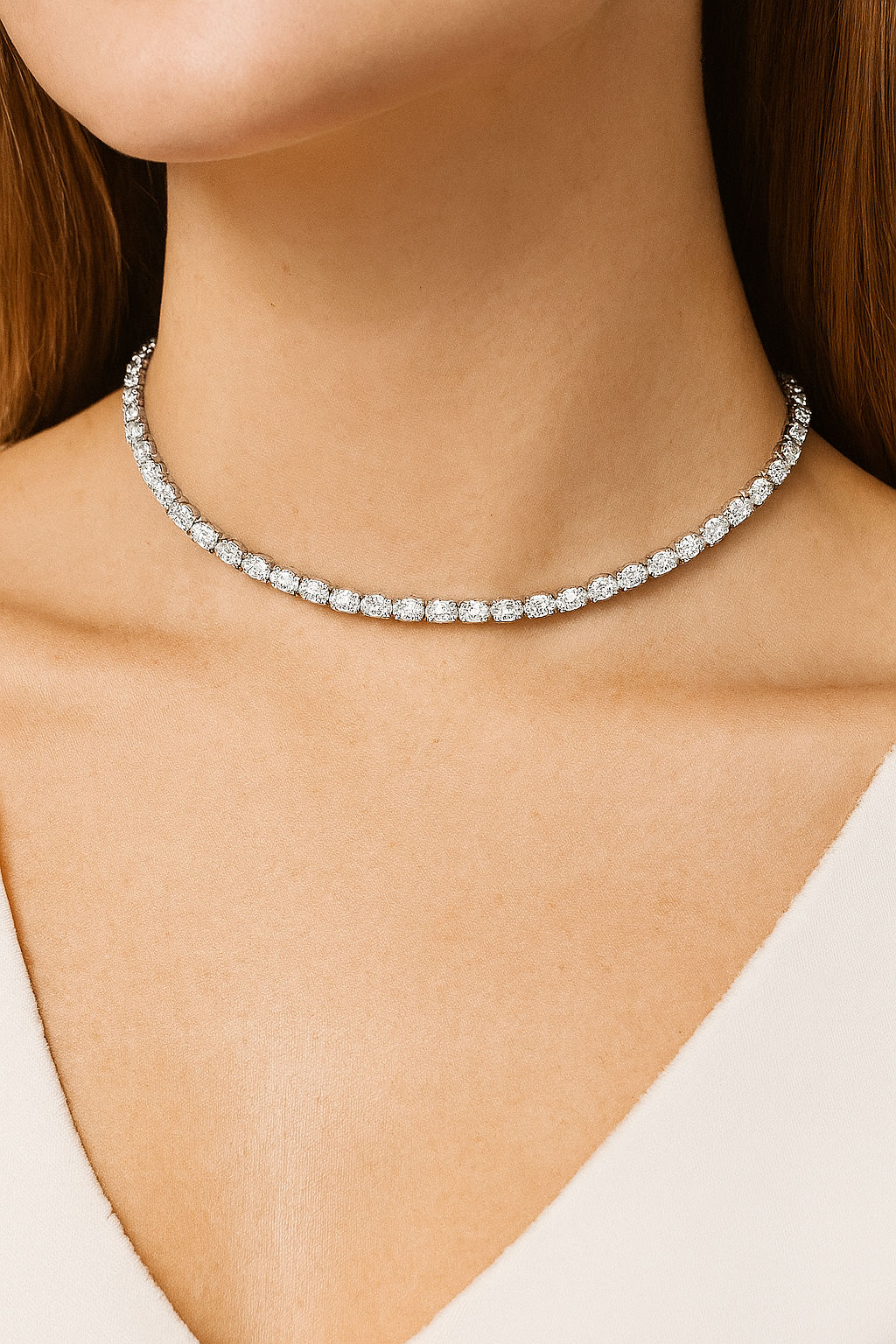 Náhrdelník s oválnými krystaly Diamonds please!