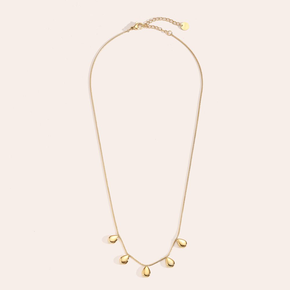 Náhrdelník golden drops, pozlacený