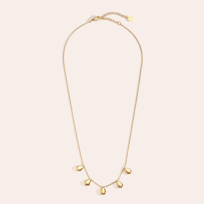 Náhrdelník golden drops, pozlacený