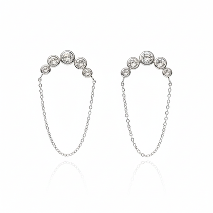 Náušnice Moonlight Chain, chirurgická ocel