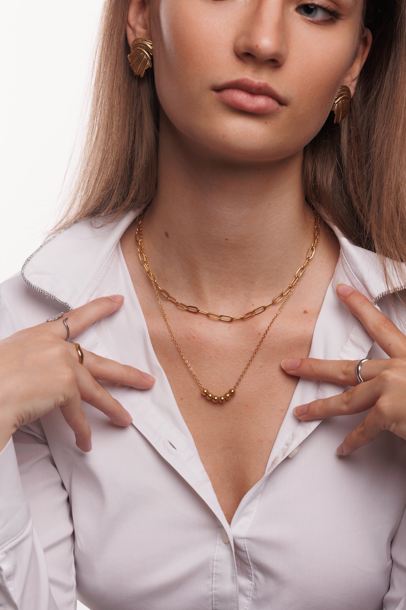 Náhrdelník Antistress, pozlacený 18k zlatem