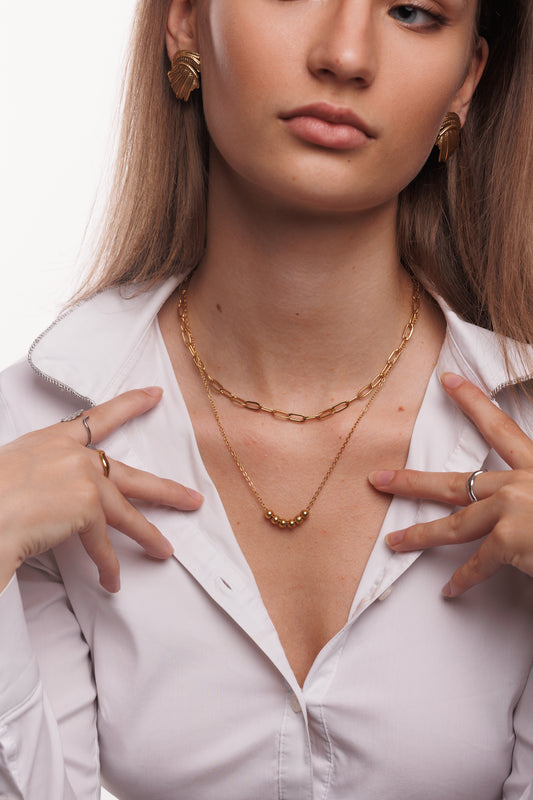 Náhrdelník Antistress, pozlacený 18k zlatem