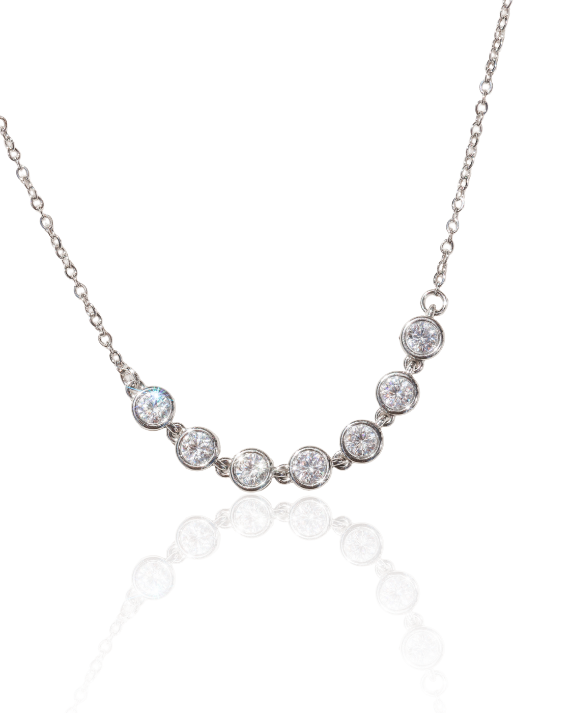 Náhrdelník s kulatými krystaly Glow line