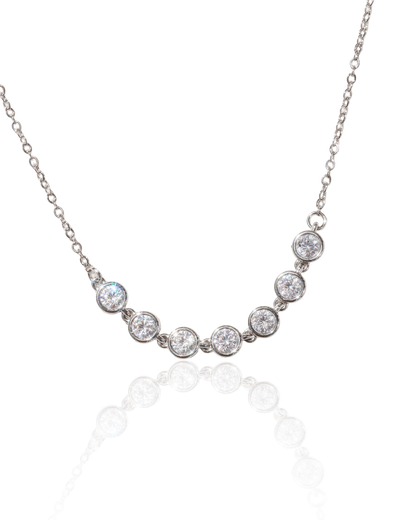 Náhrdelník s kulatými krystaly Glow line