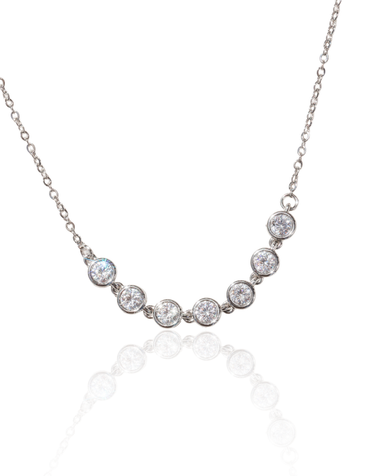 Náhrdelník s kulatými krystaly Glow line