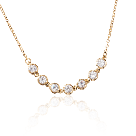 Náhrdelník s kulatými krystaly Glow line