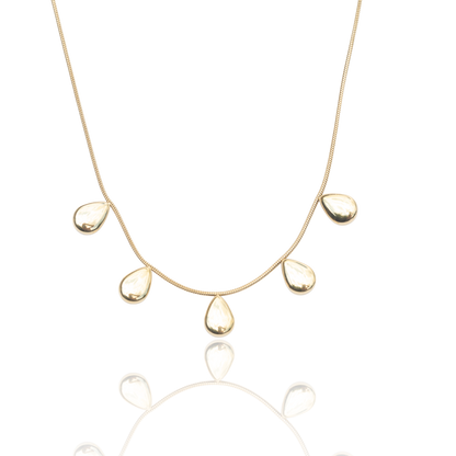 Náhrdelník golden drops, pozlacený
