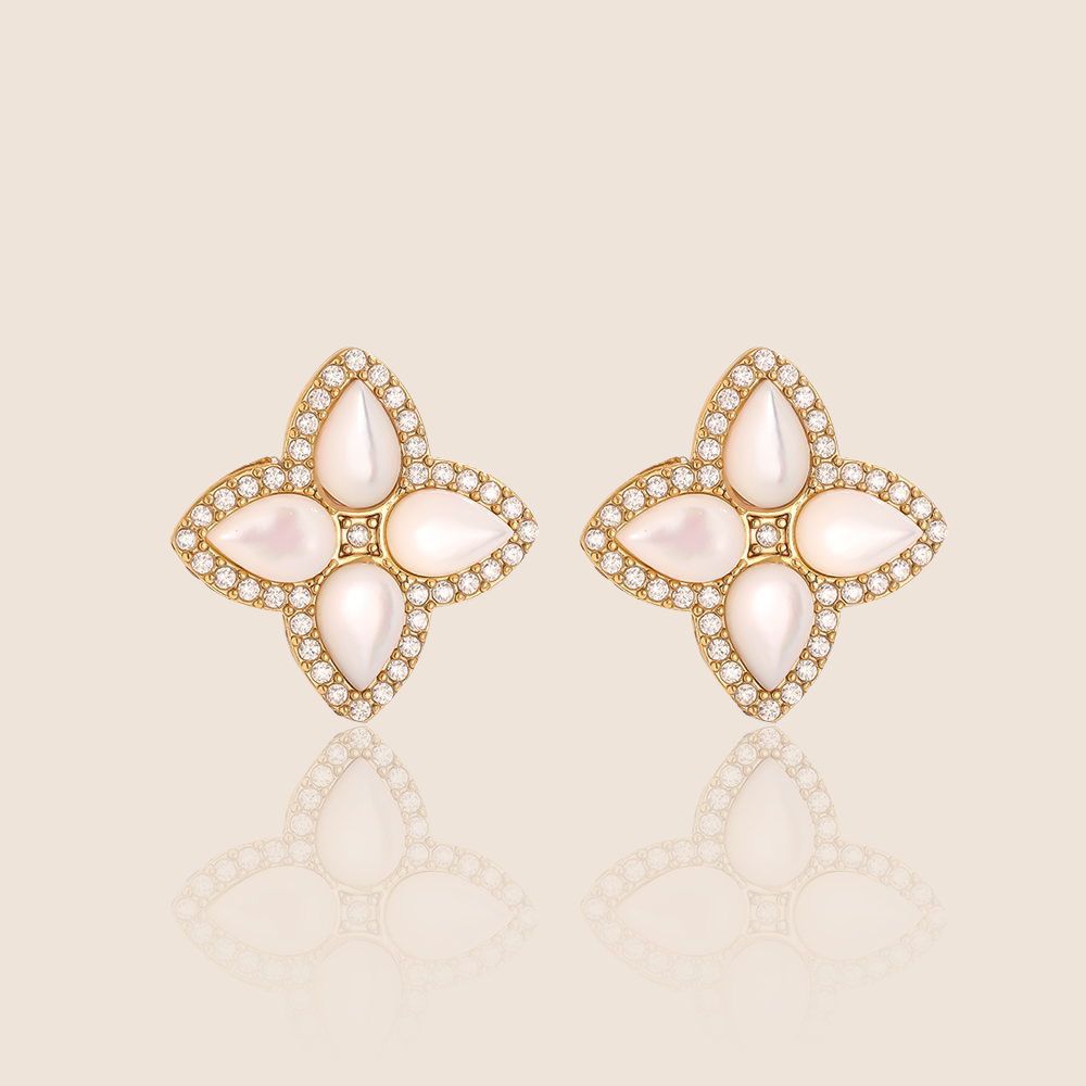 Náušnice Moonflower Pearl Studs