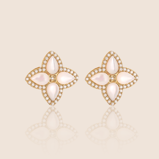 Náušnice Moonflower Pearl Studs