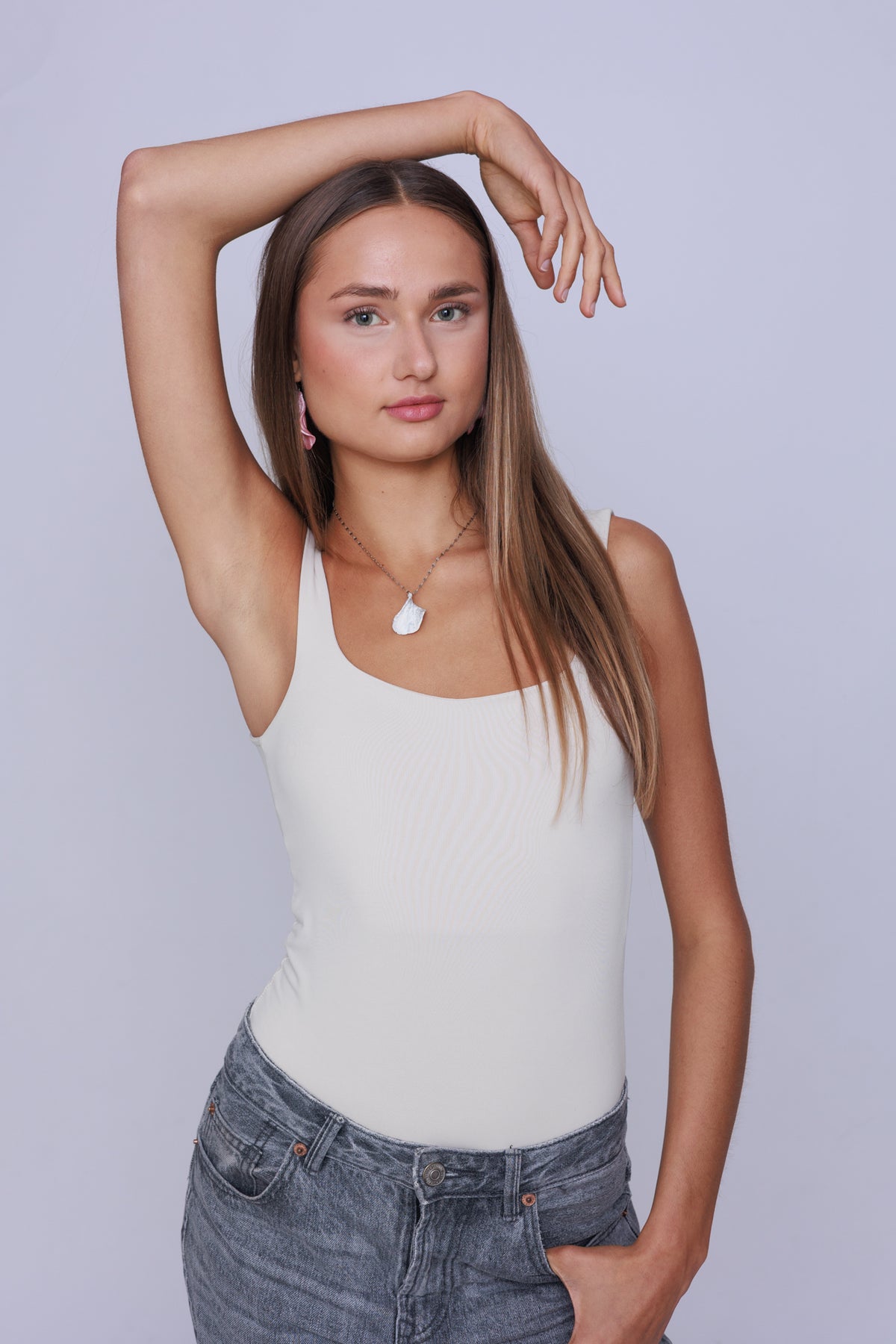 Řetízek s bílým okvětním lístkem | Silver Bloom
