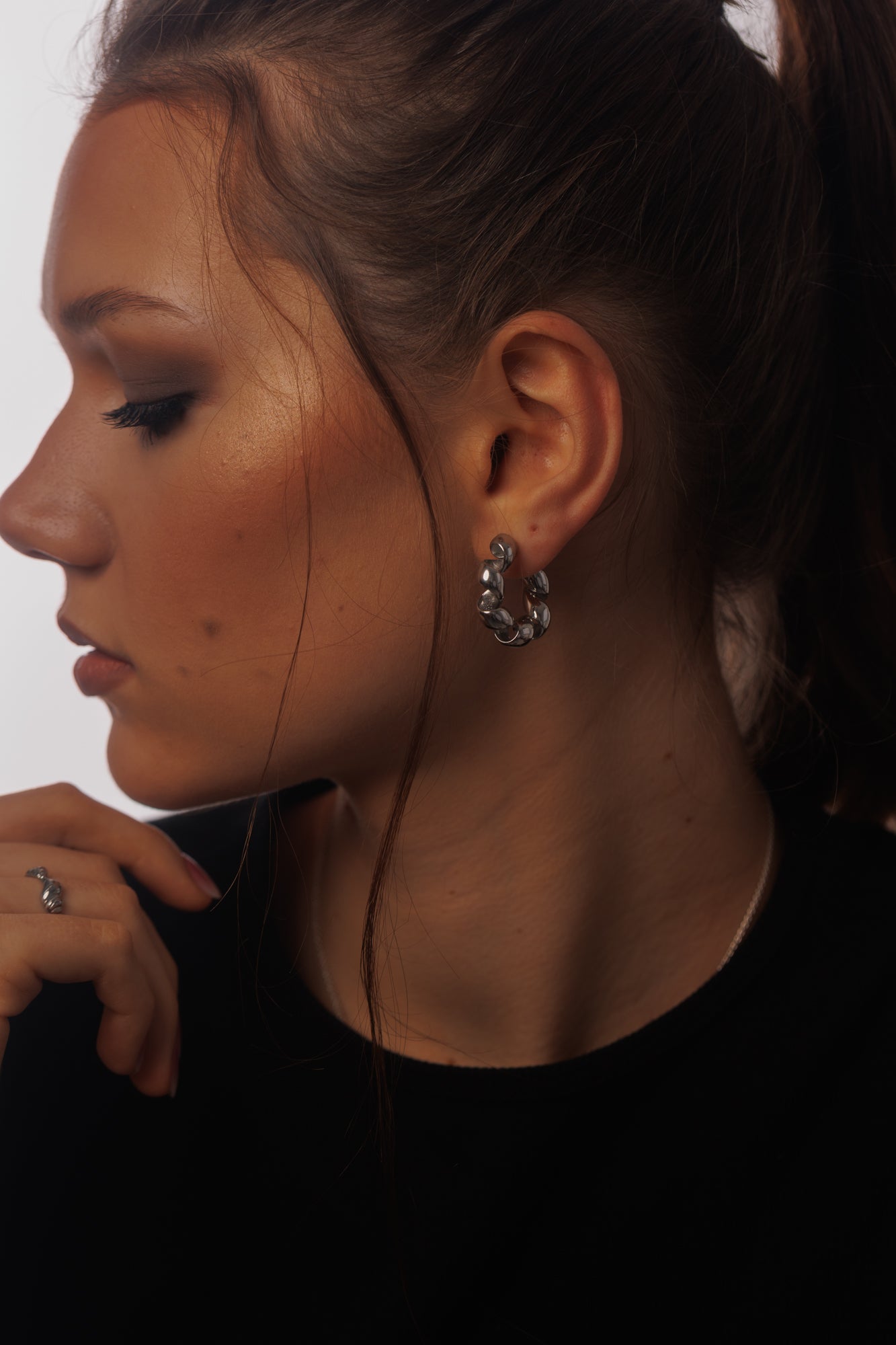 Náušnice kroucené kruhy - twist of light