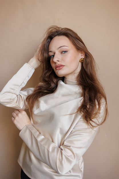 Kulaté náušnice Golden Flow