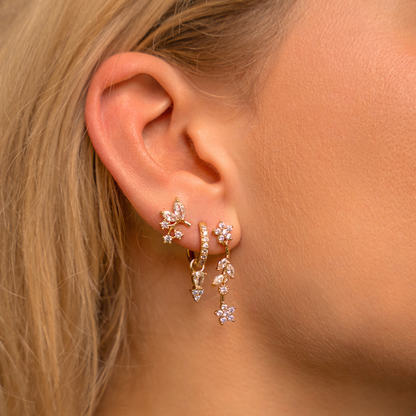 Náušnice Nový začátek - stříbro 925/1000, pozlacené