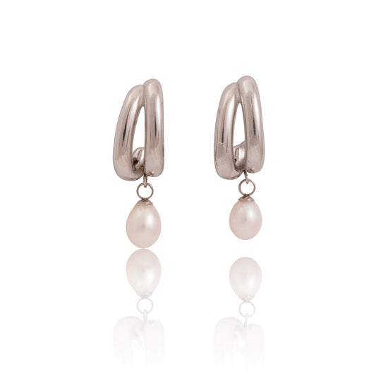 Náušnice Effortless chic s říční perlou