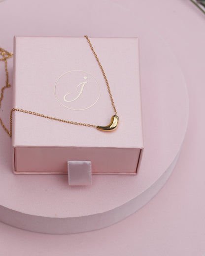 Náhrdelník kapka s úsměvem, pozlacený