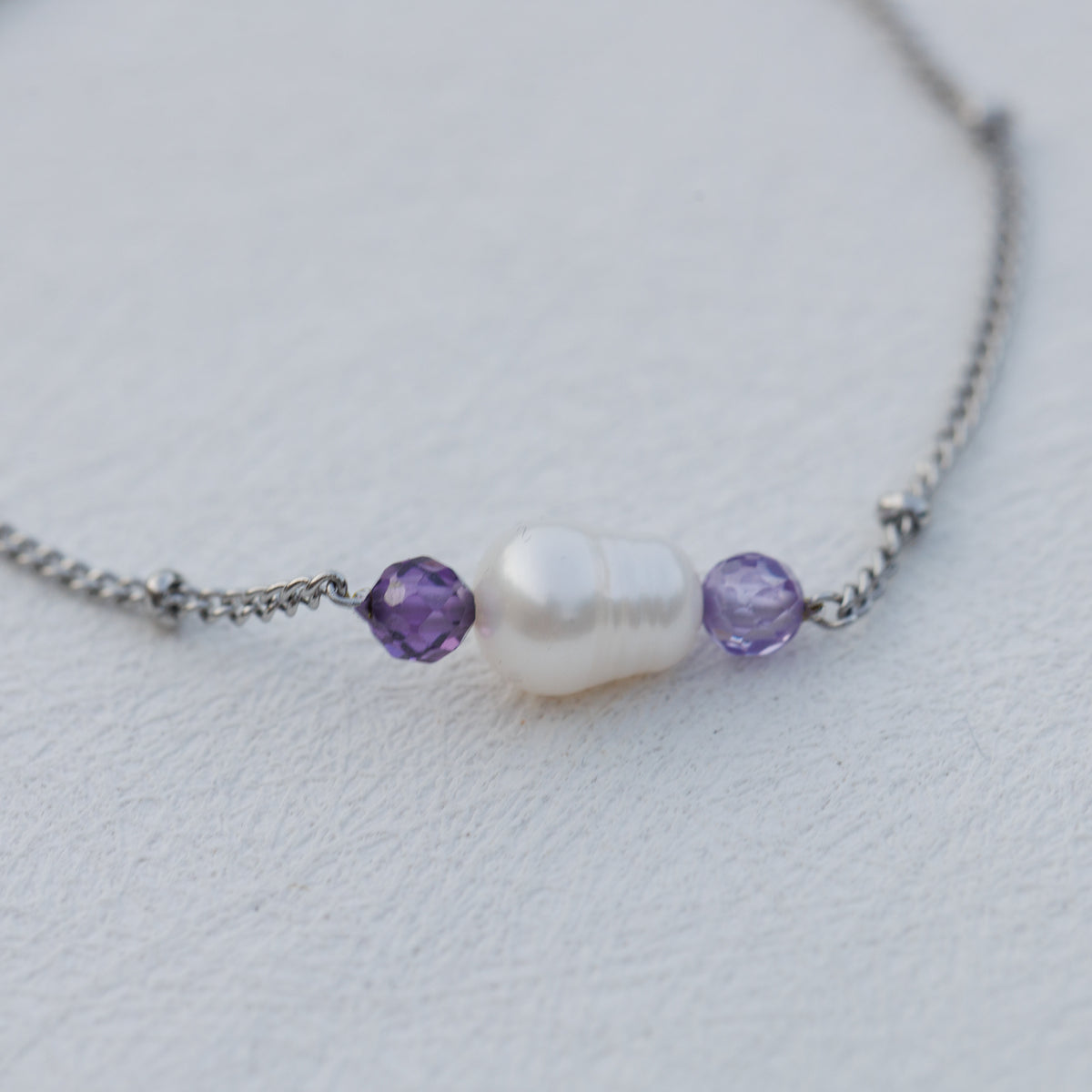 Náramek s říční perlou | Lavender Glow