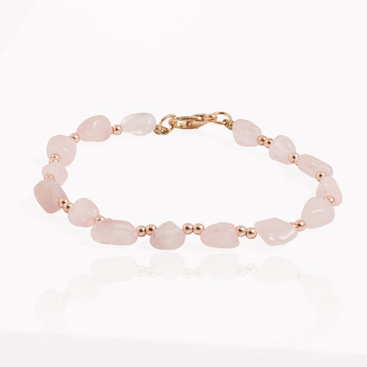 Náramek Soft Bloom - Růžový křemen a hematit