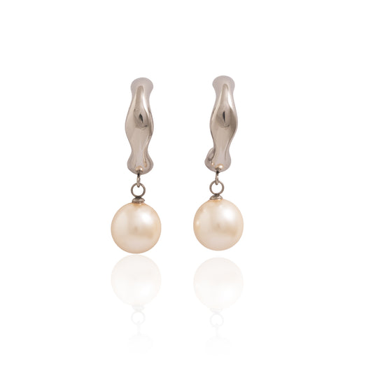 Náušnice Silver tide s perlí Preciosa