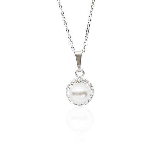 Stříbrný náhrdelník Pearl Glow