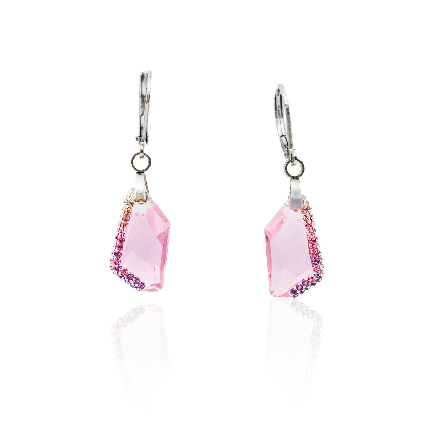 Náušnice Crystal pop, růžové