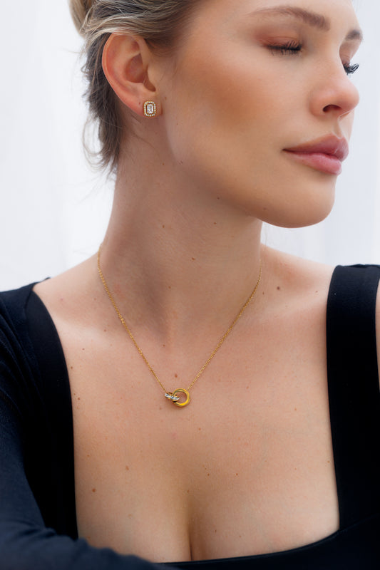 Náhrdelník Momento, Nerezová ocel, pozlaceno