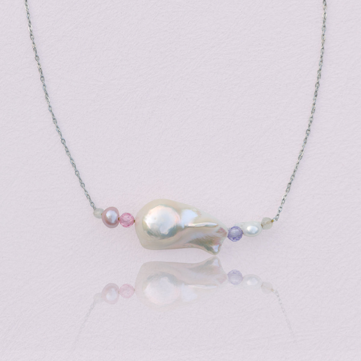 Náhrdelník s pravou barokní perlou | Pastel Pearl Muse
