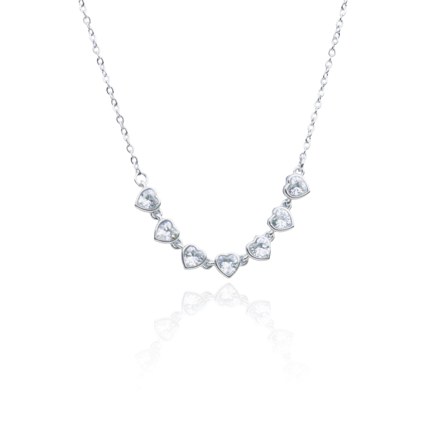 Náhrdelník se srdíčky Sweetheart Glow, pozlacený