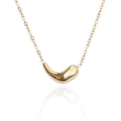 Náhrdelník kapka s úsměvem, pozlacený