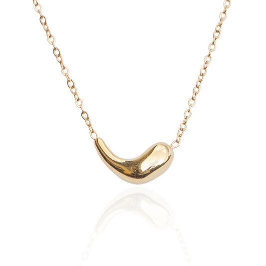 Náhrdelník kapka s úsměvem, pozlacený