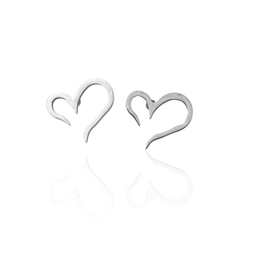 Ocelové náušnice mini srdíčka – Heartbeat Mini