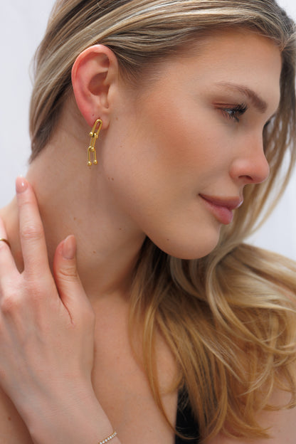 Náušnice Orba, pozlacené