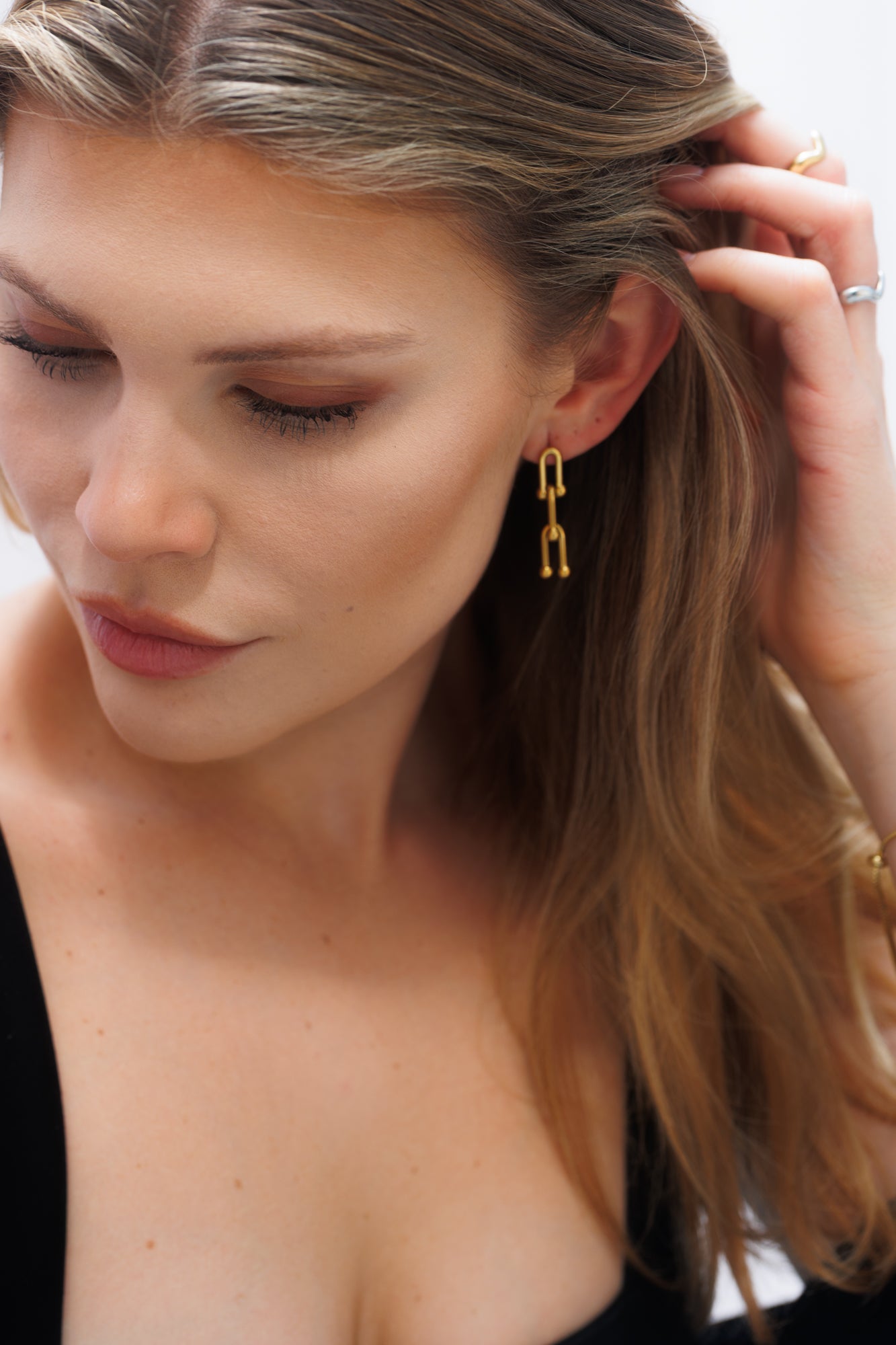 Náušnice Orba, pozlacené