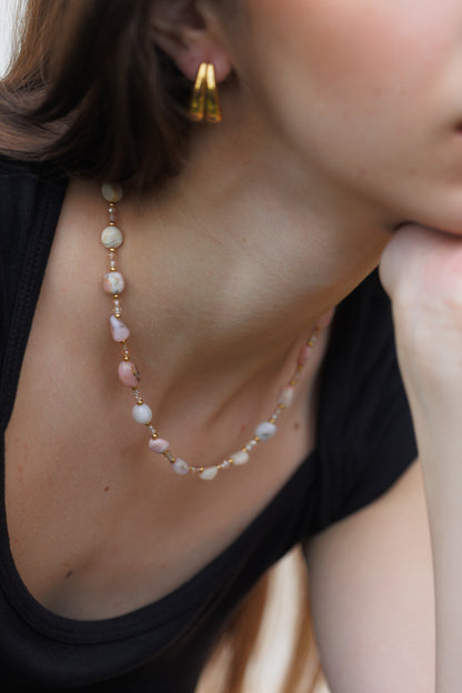 Náhrdelník růžový opál