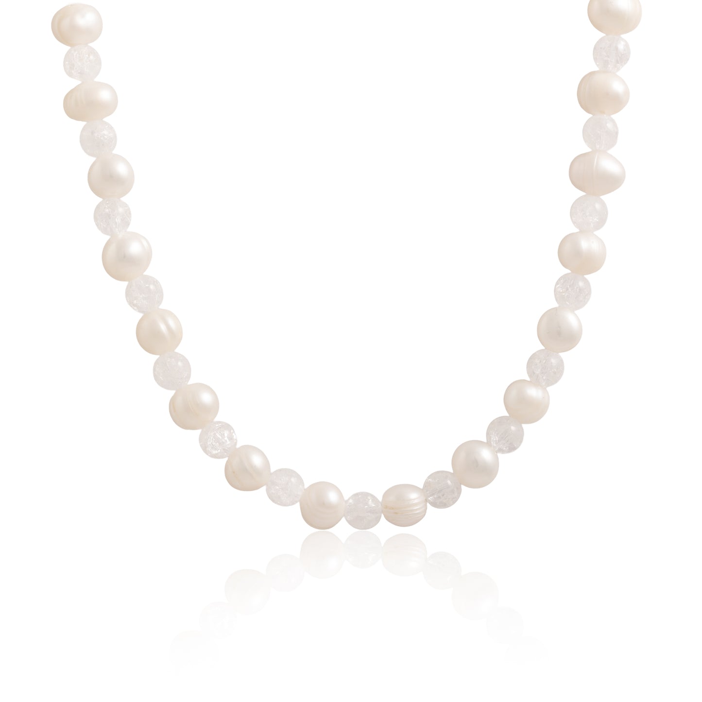 Náhrdelník Pure Balance - říční perly a pukaný křišťál