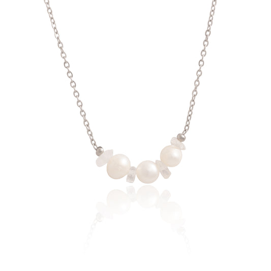 Náhrdelník Moon whisper - říční perly a křišťál
