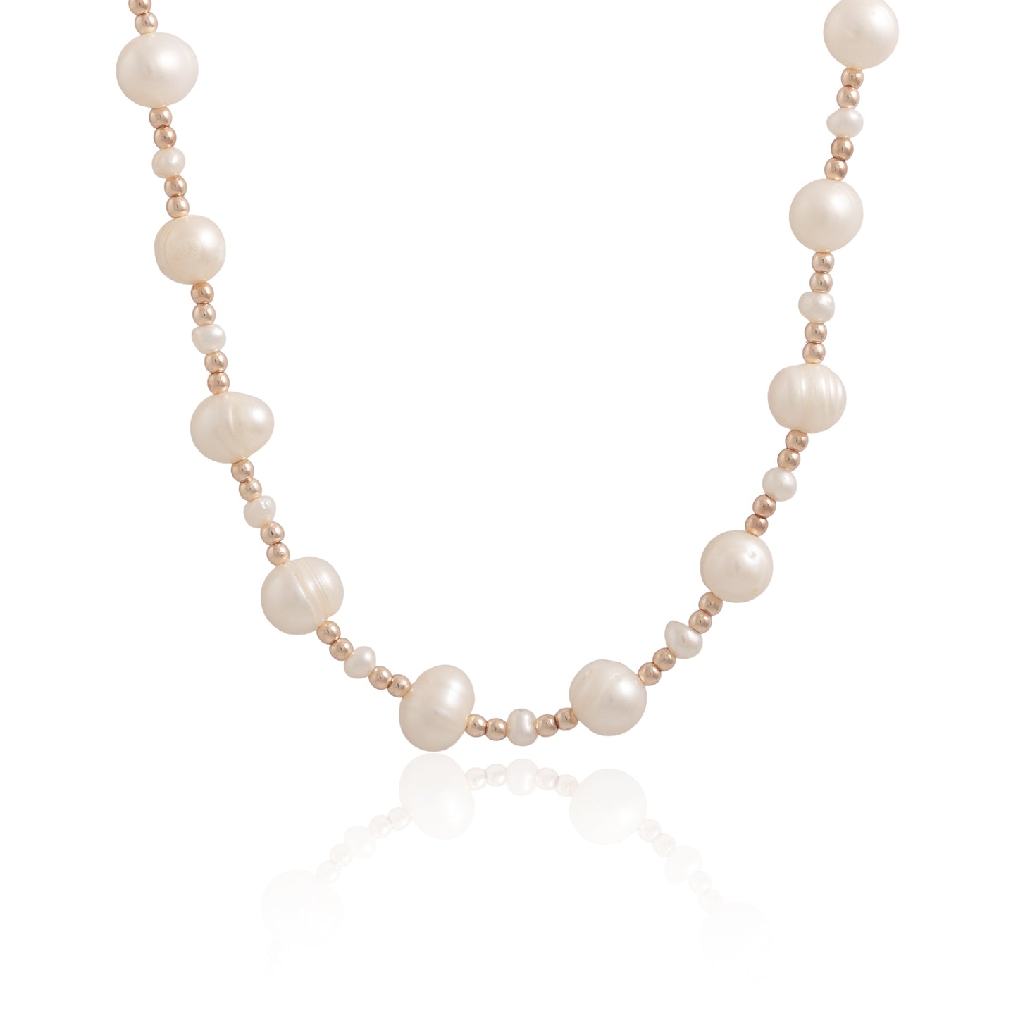 Náhrdelník Golden Harmony - říční perly a hematit