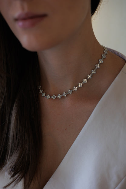 Náhrdelník s třpytivými čtyřlístky Ice Ice baby