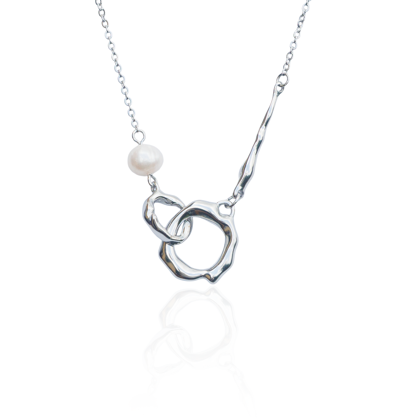 Náhrdelník se sladkovodní perlou Liquid Pearl