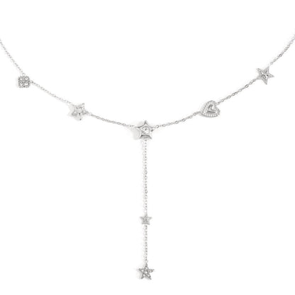 Náhrdelník Starlit Dreams – náhrdelník s hvězdičkami a srdíčkem