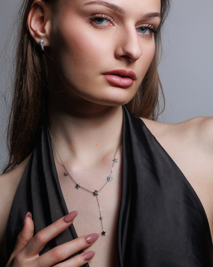 Náhrdelník Starlit Dreams – náhrdelník s hvězdičkami a srdíčkem