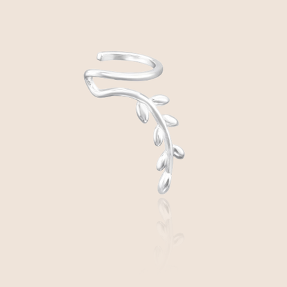 Stříbrný ear cuff s motivem listu | Leaf Flow