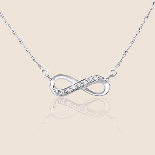 Stříbrný náhrdelník nekonečno se zirkony – Forever Yours Infinity Necklace
