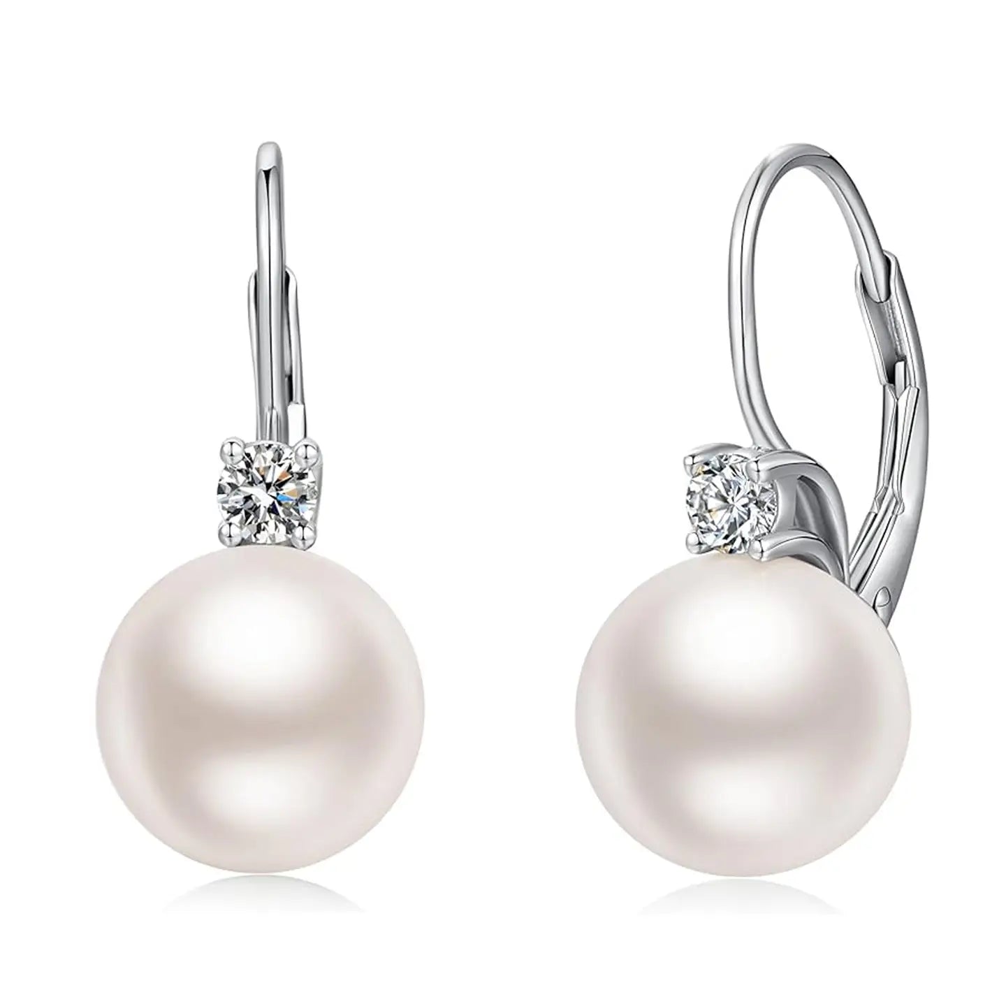Náušnice Riviera Pearl – perlové náušnice s krystalem