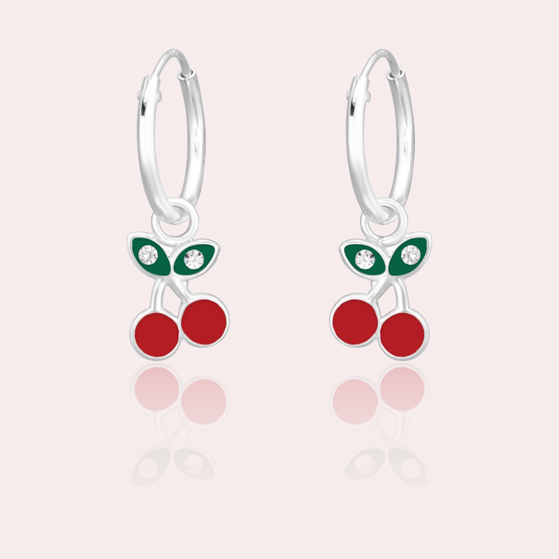 Stříbrné náušnice třešně – Cherry Mood