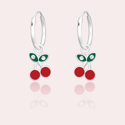 Stříbrné náušnice třešně – Cherry Mood