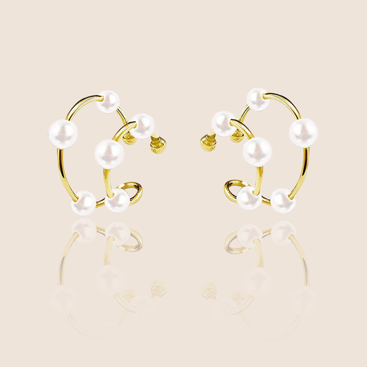 Perlový ear cuff bez piercingu