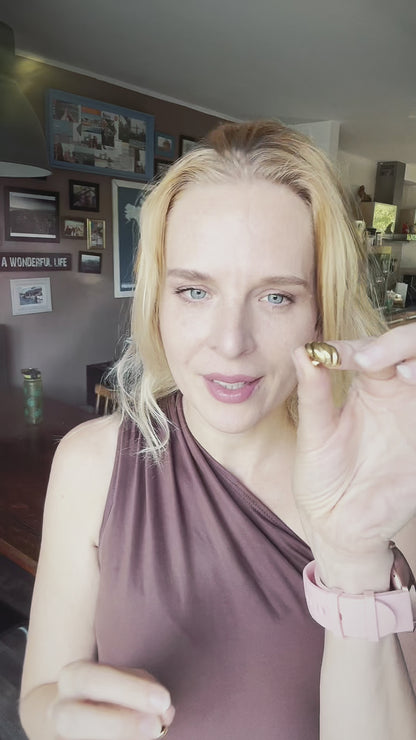 Náušnice Twisted vlnky, pozlacené