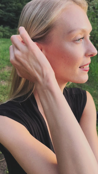 Náušnice s tekutým tvarem Golden melt