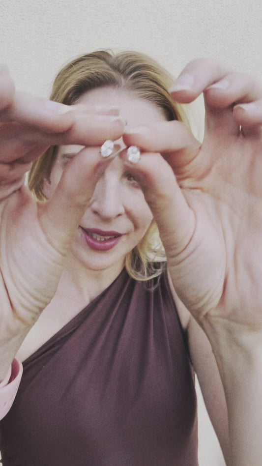 Náušnice oválné pecky s krystalem Everyday glow